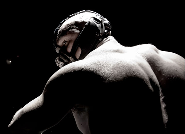Tom Hardy as Bane in THE DARK KNIGHT RISES prologue